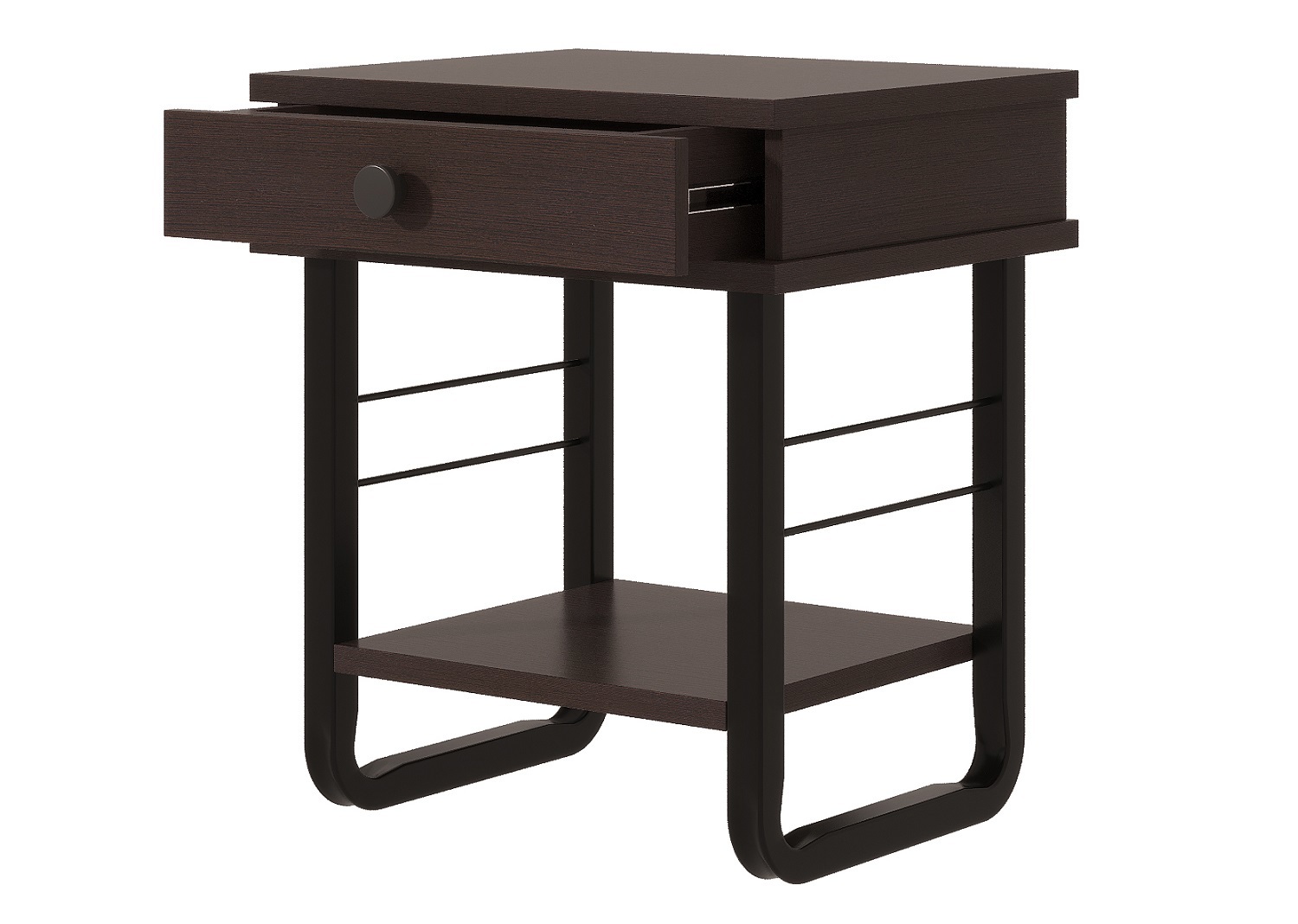 Изображение товара Тумба прикроватная Форвард-мебель 50x45x36 см 1 ящик металл цвет венге