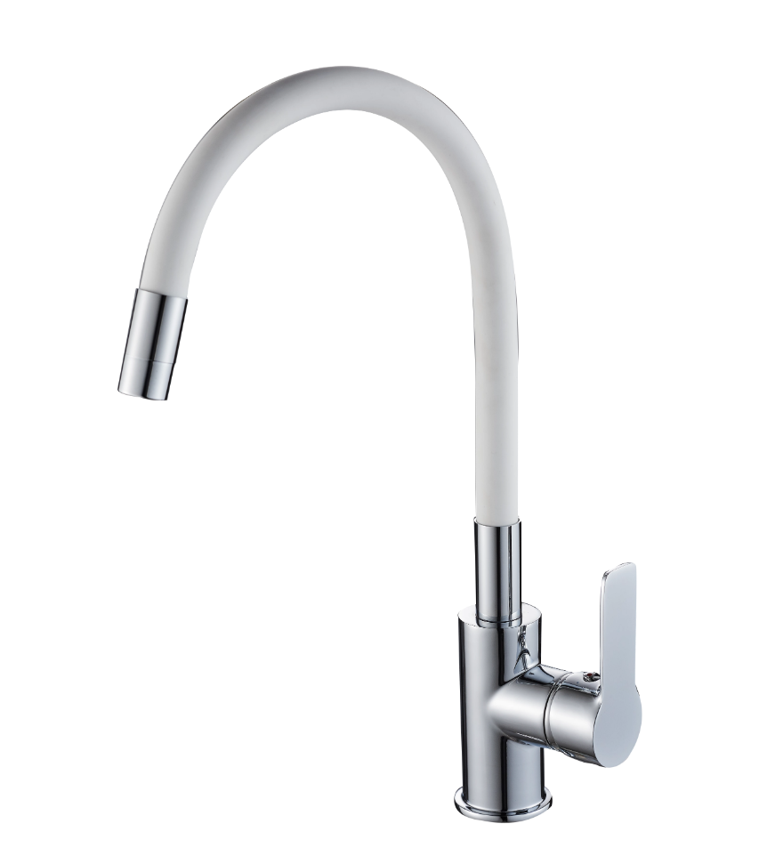 Изображение товара Смеситель для кухни однорычажный Rush SI7335-60 латунь белый