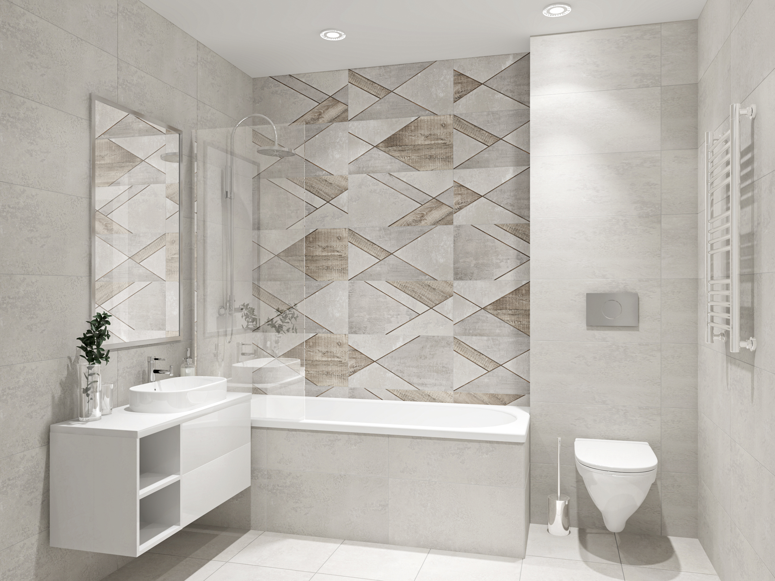 Изображение товара Плитка настенная Azori Global Concrete 315x630 серая