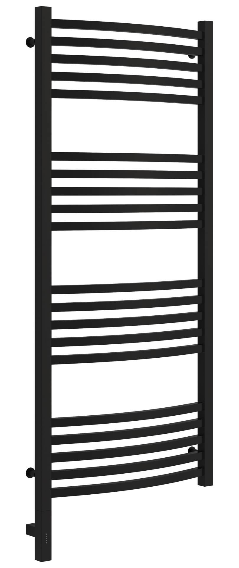 Изображение товара Полотенцесушитель электрический Сунержа Аркус 3.0 левый 500x1200 мм 300 Вт с терморегулятором лесенка цвет черный матовый