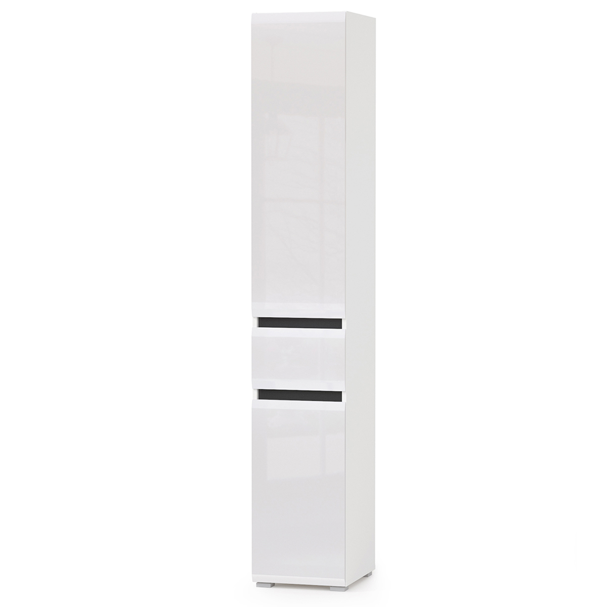 Изображение товара Шкаф Моби Сидней 35x205x41 см распашной из ЛДСП бело-черный глянцевый