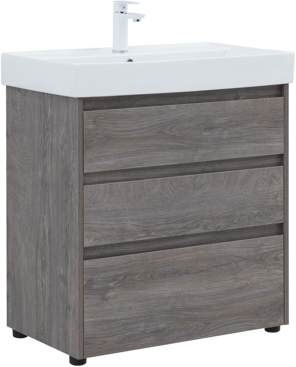 Изображение товара Тумба под раковину Aquanet Nova Lite 00302473 72.4 см с 3 ящиками и напольным монтажом