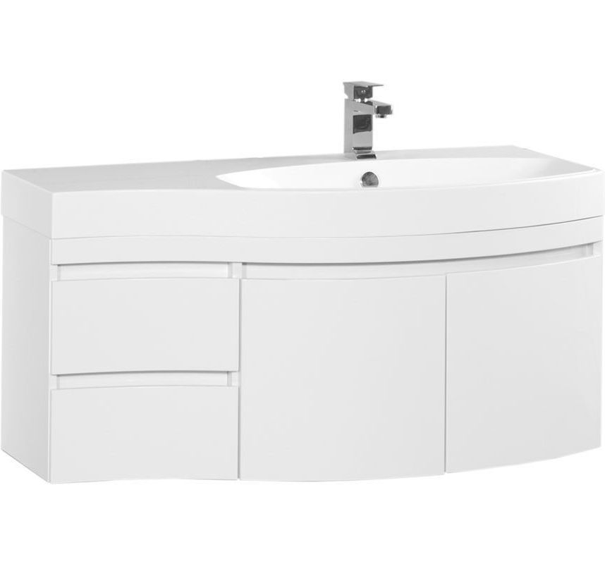 Изображение товара Тумба под раковину Aquanet Опера 2-115 правая белая подвесная