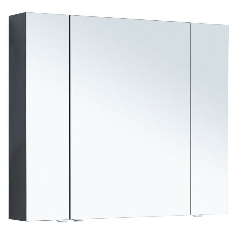 Изображение товара Зеркальный шкаф для ванной комнаты Aquanet серия Алвита New антрацит 100x85см