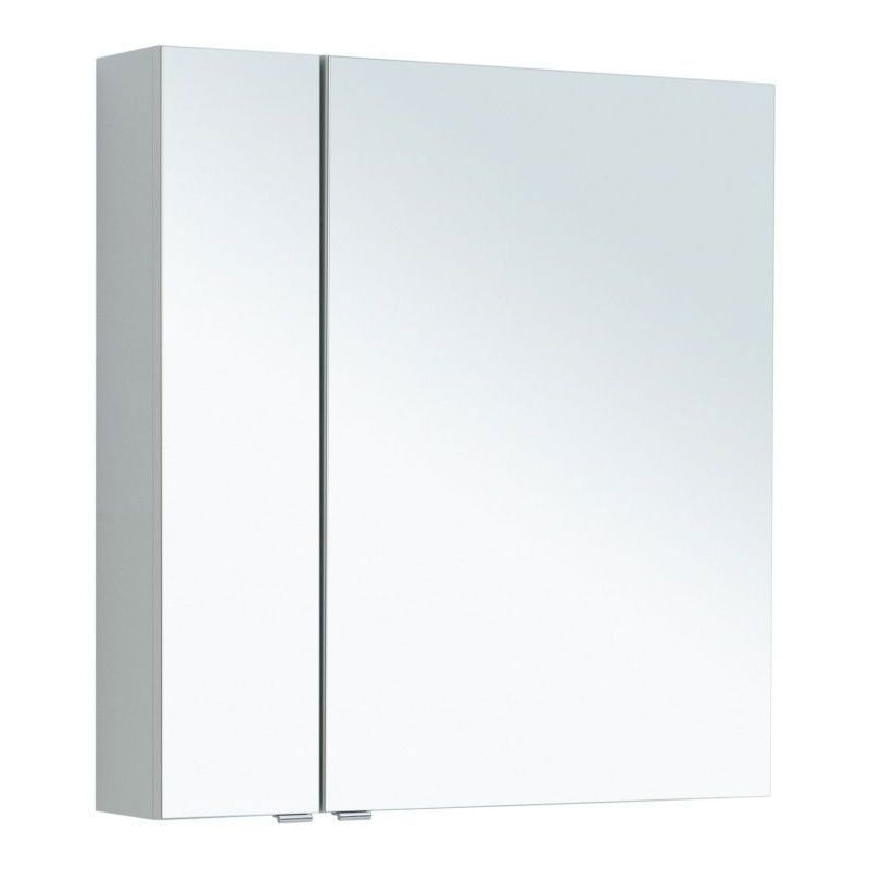 Изображение товара Зеркальный шкаф для ванной комнаты Aquanet 80x85 см серый с плавным закрыванием