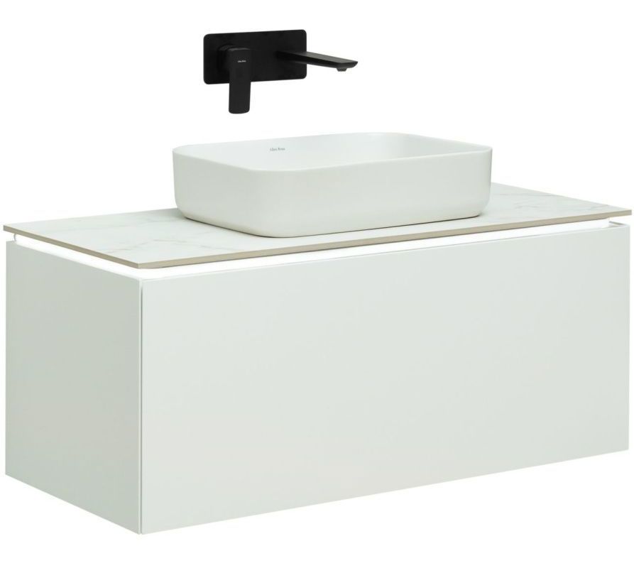 Изображение товара Тумба под раковину подвесная Allen Brau Infinity 99.2 см белая с LED подсветкой