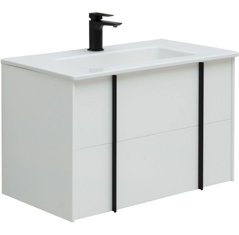 Изображение товара Тумба под раковину Allen Brau Reality 80см подвесная с ящиками и пеналом