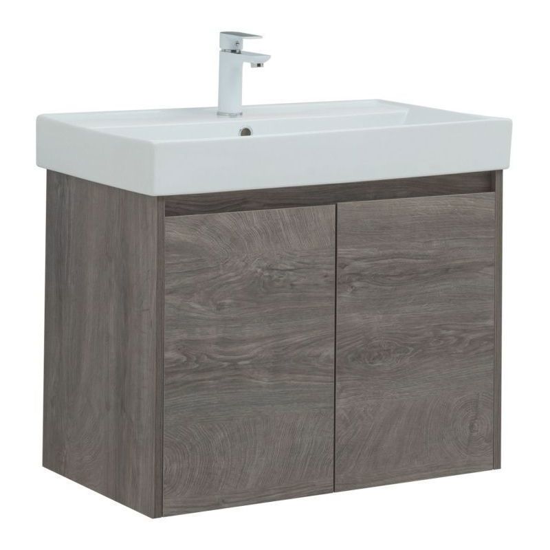 Изображение товара Тумба под раковину Aquanet Nova Lite 75 2 дв. серый 72.4см напольная