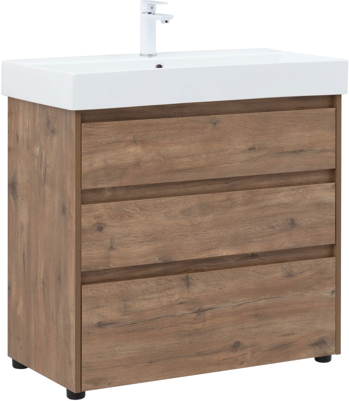 Изображение товара Тумба под раковину Aquanet Nova Lite 3 ящика 82 см дуб рустикальный