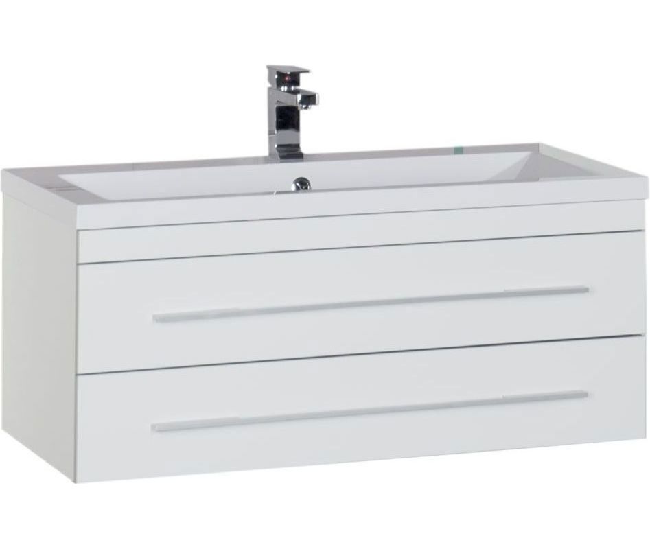 Изображение товара Тумба под раковину Aquanet Верона 99.2 см белая подвесная Россия