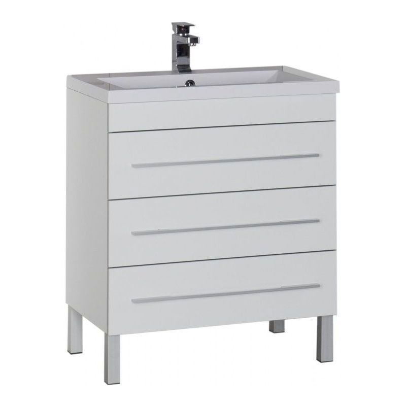 Изображение товара Тумба под раковину Aquanet Верона 74 см напольная с 3 ящиками белая