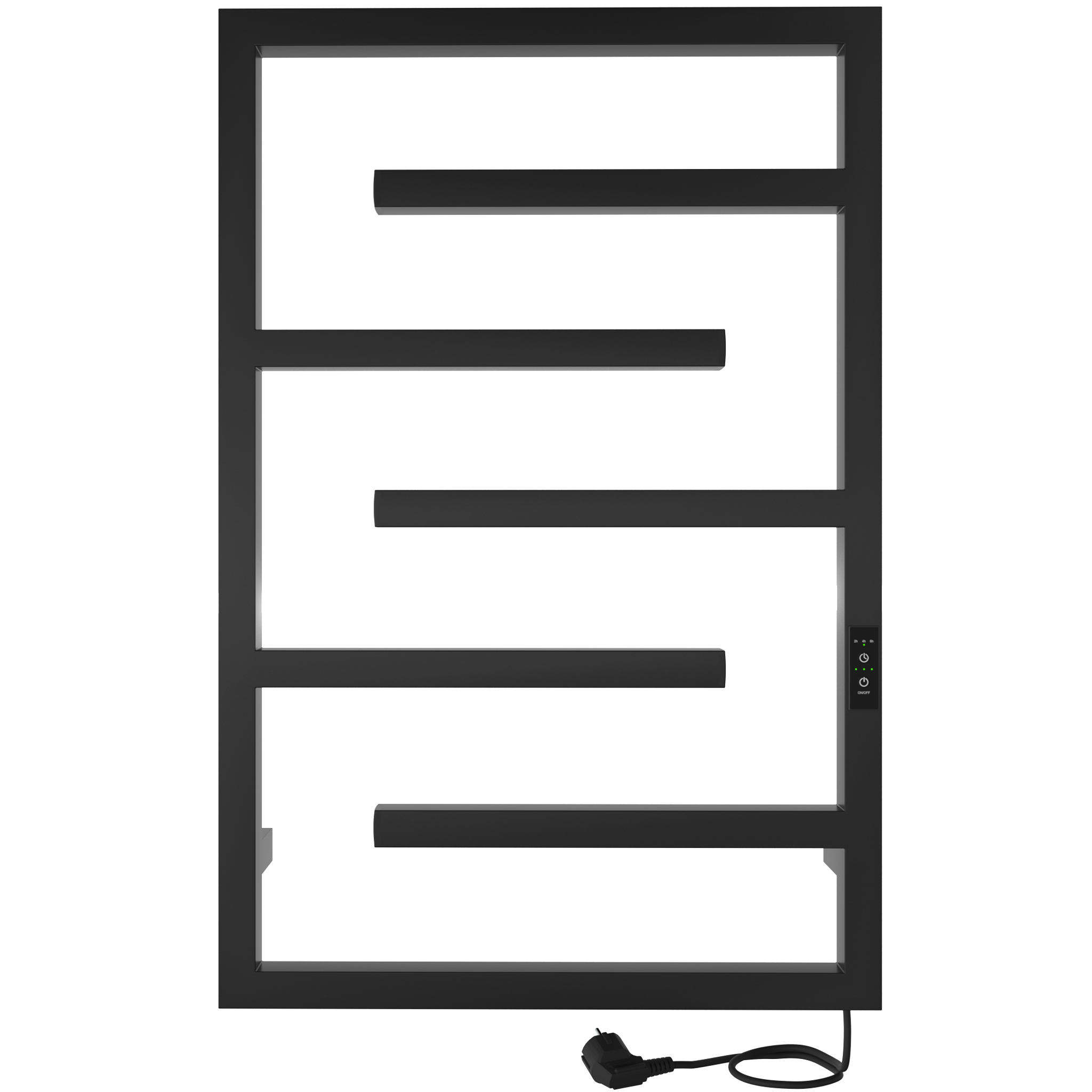 Изображение товара Электрический полотенцесушитель Indigo Delos 120 Вт черный муар с таймером