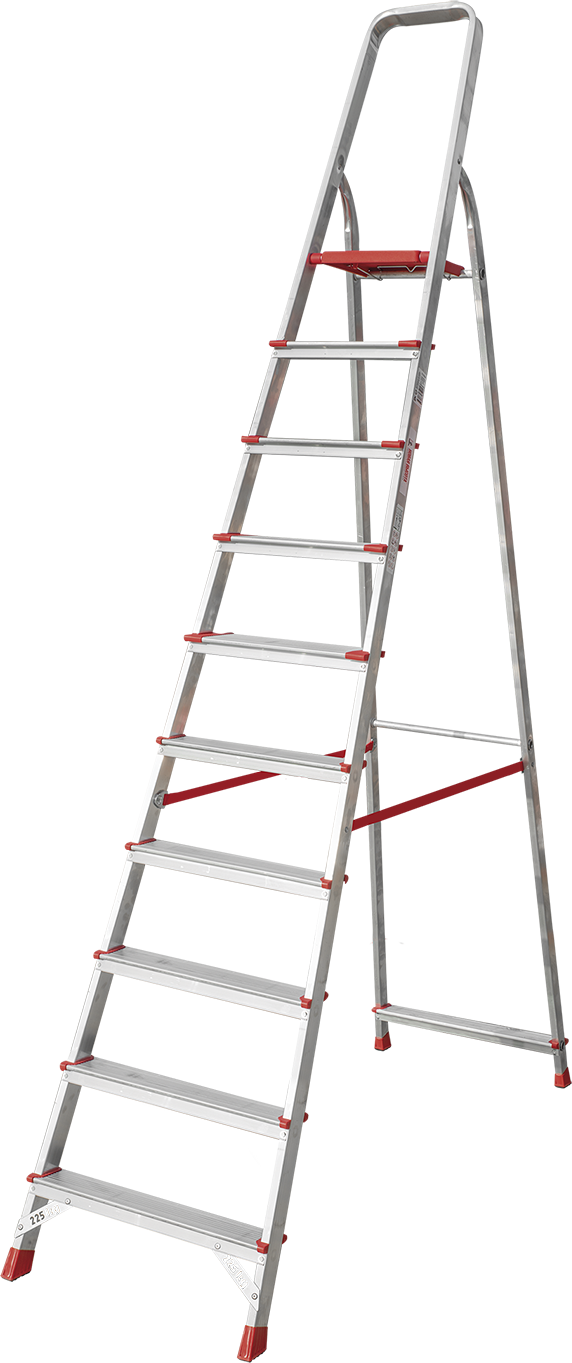 Изображение товара Алюминиевая стремянка Новая Высота NV3112 10 ступеней до 217 см нагрузка 150 кг
