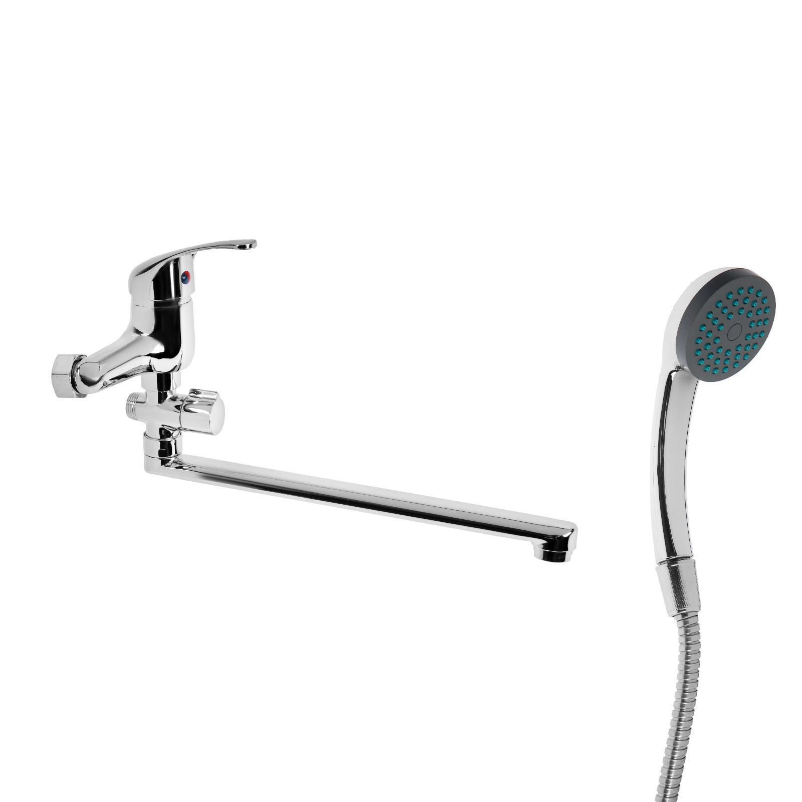 Изображение товара Смеситель для ванны Zein 5118182 однорычажный с душевой лейкой цвет хром