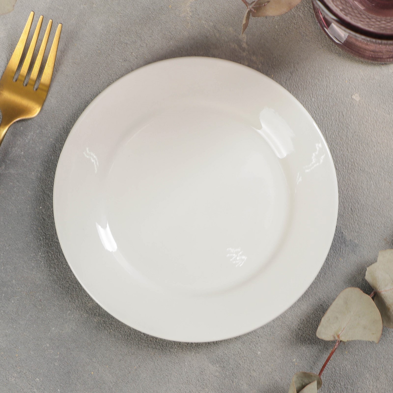 Изображение товара Тарелка Доляна 1277448 15x1.50x15 см фарфор цвет белый