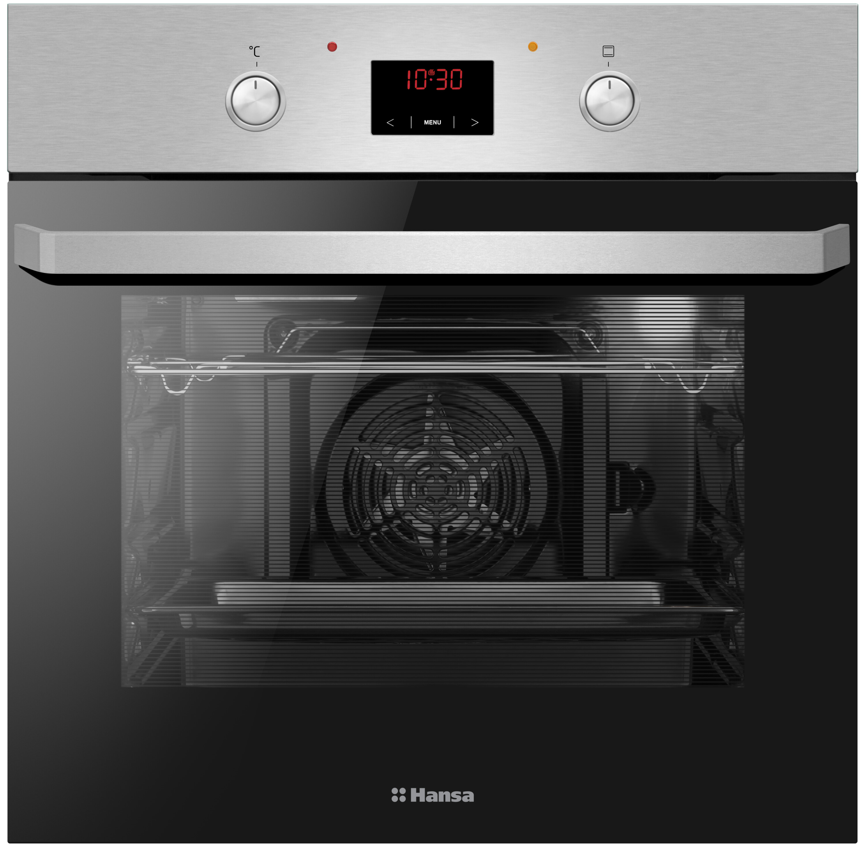 Изображение товара Электрический духовой шкаф Hansa BOEI684621 59.5x56 см конвекция цвет нержавеющая сталь/чёрный