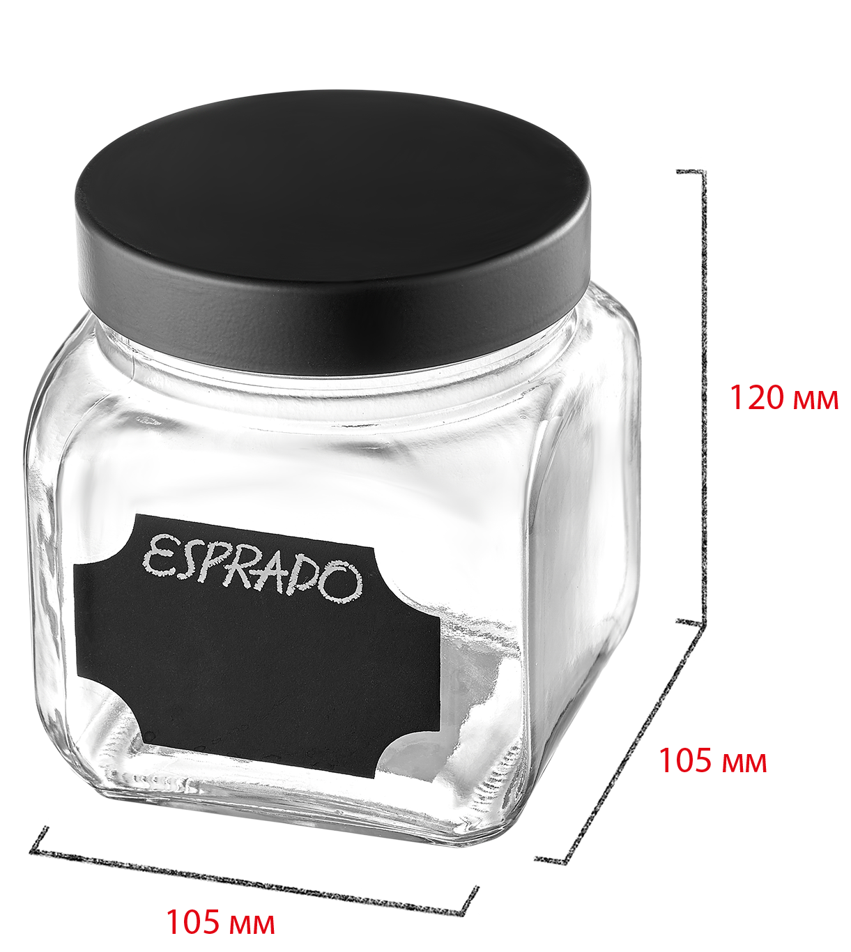 Банка для сыпучих продуктов Esprado Fresco 700 мл стекло цвет прозрачный - 4