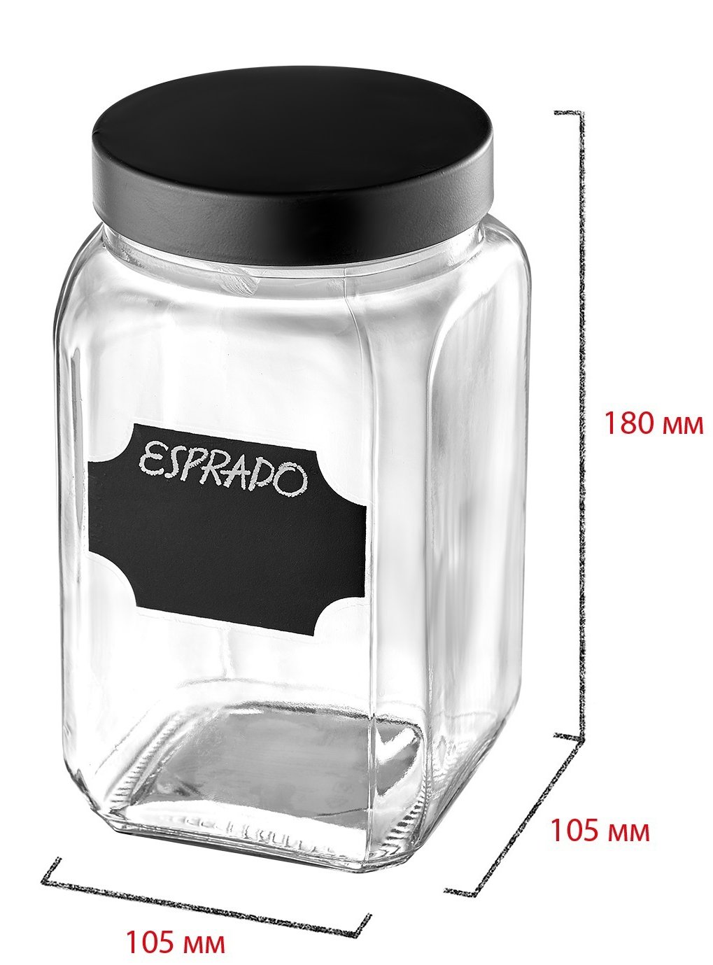 Банка для сыпучих продуктов Esprado Fresco 1200 мл стекло цвет прозрачный - 4