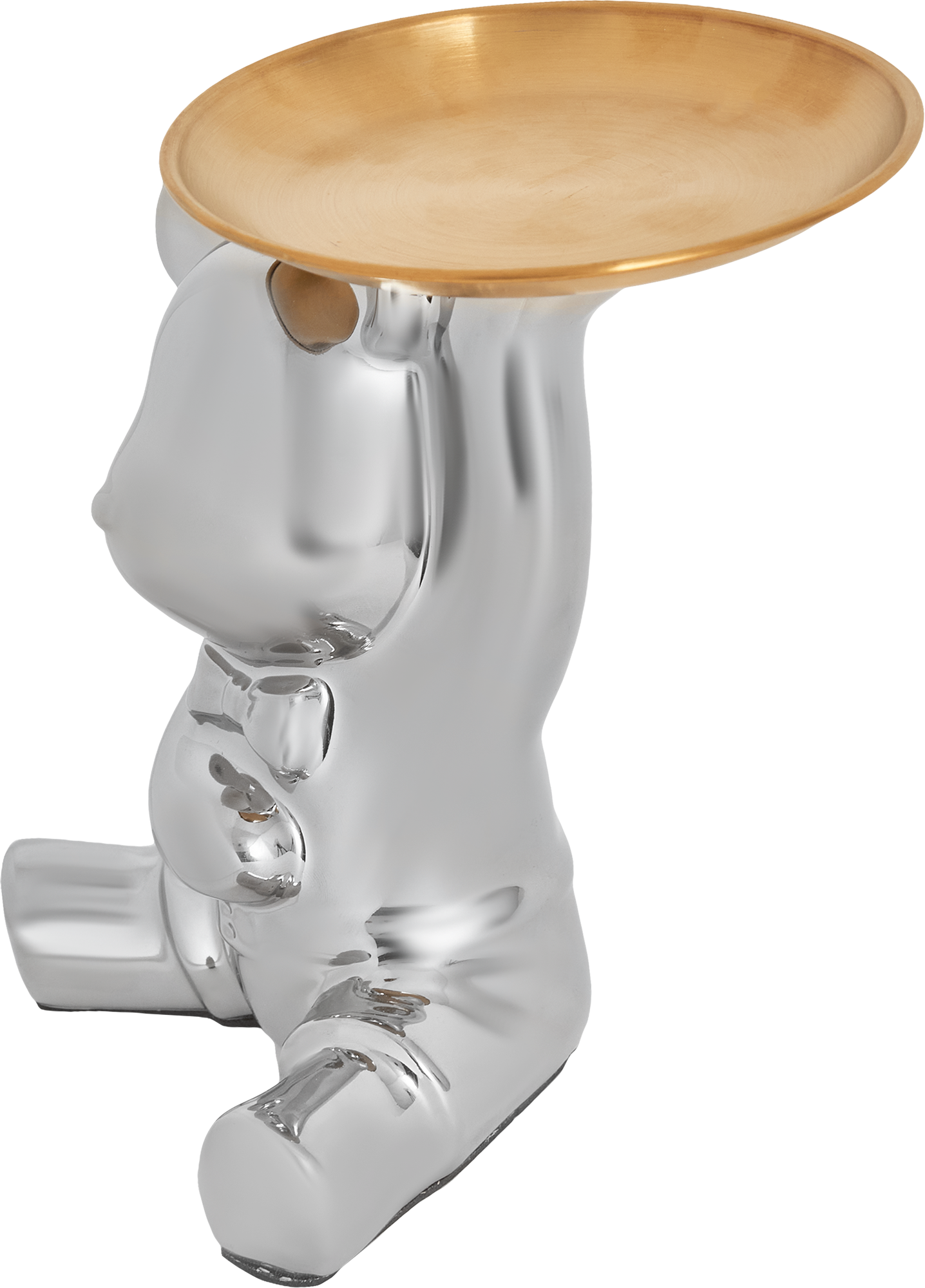 Изображение товара Подставка Мишка 2 керамика серебро 18x20 см