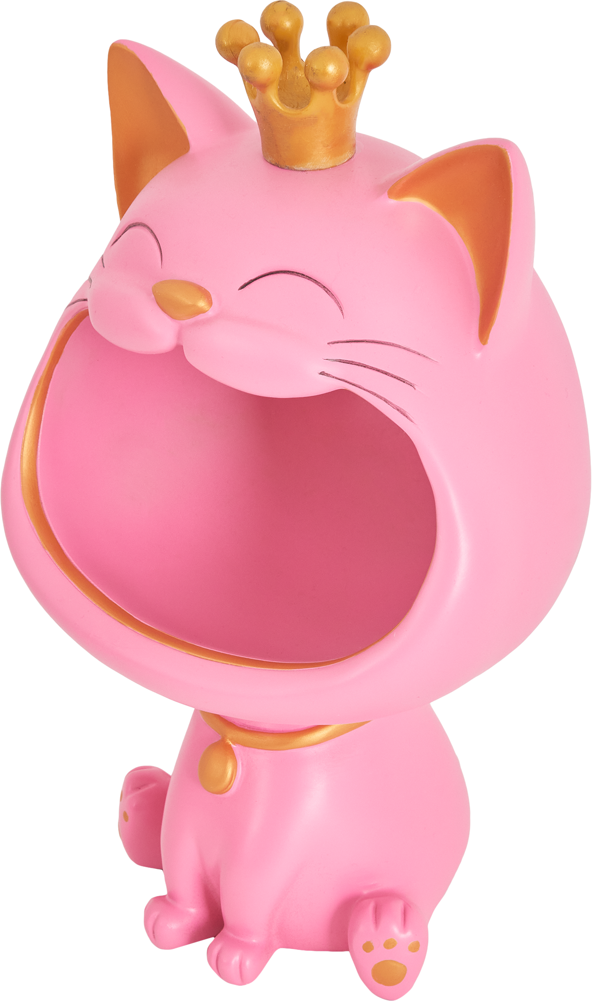 Изображение товара Подставка-статуэтка для ключей и мелочи Котик 1 смола розовая 20x30 см