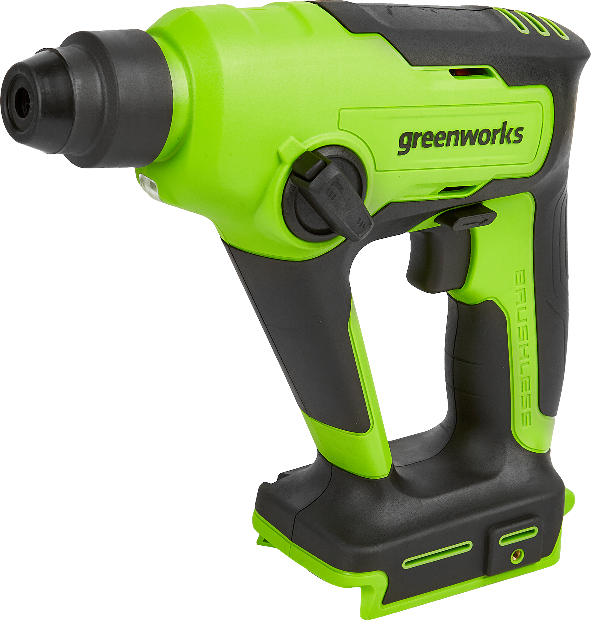 Изображение товара Перфоратор аккумуляторный бесщеточный SDS-plus Greenworks GD24SDS1, 24 В Li-Ion, 1.2 Дж, без АКБ и ЗУ