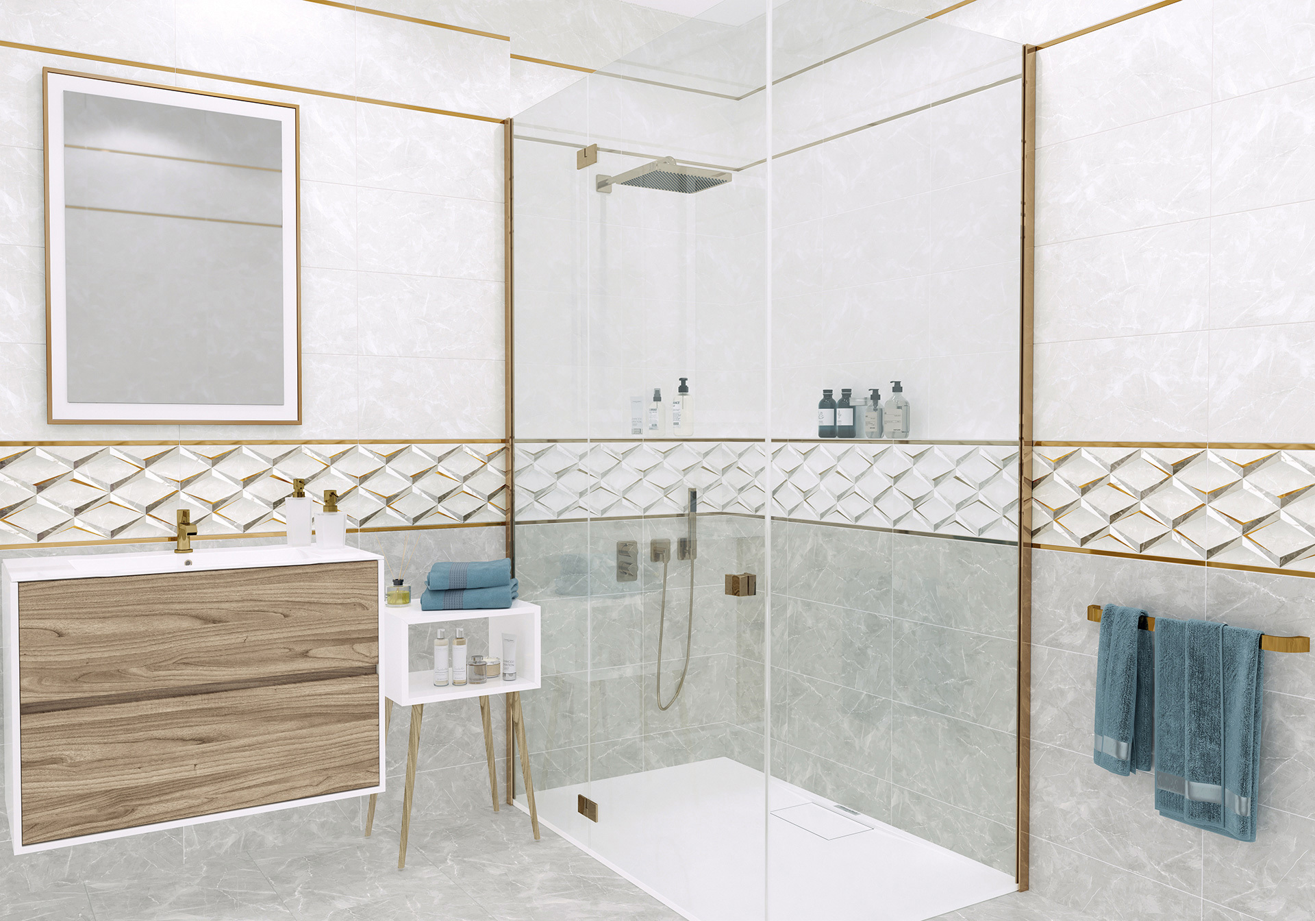 Изображение товара Керамогранит Altacera FT3SES25 41x41 см серый, мраморный эффект, матовая поверхность