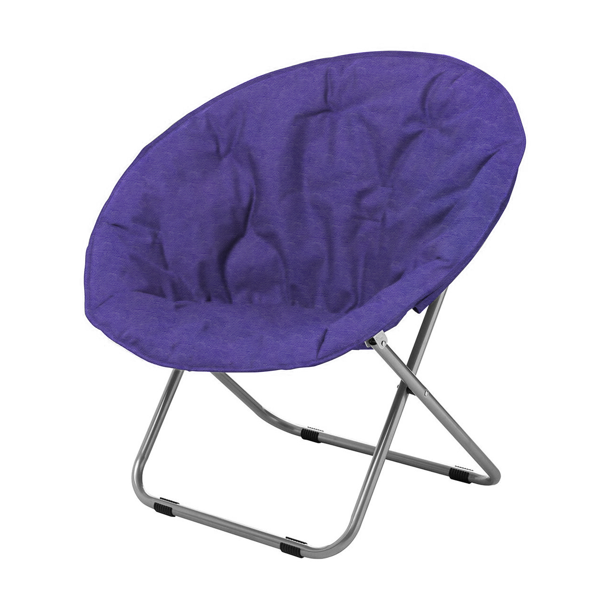 Изображение товара Кресло круглое раскладное 77х77х80 см металл/ткань синий