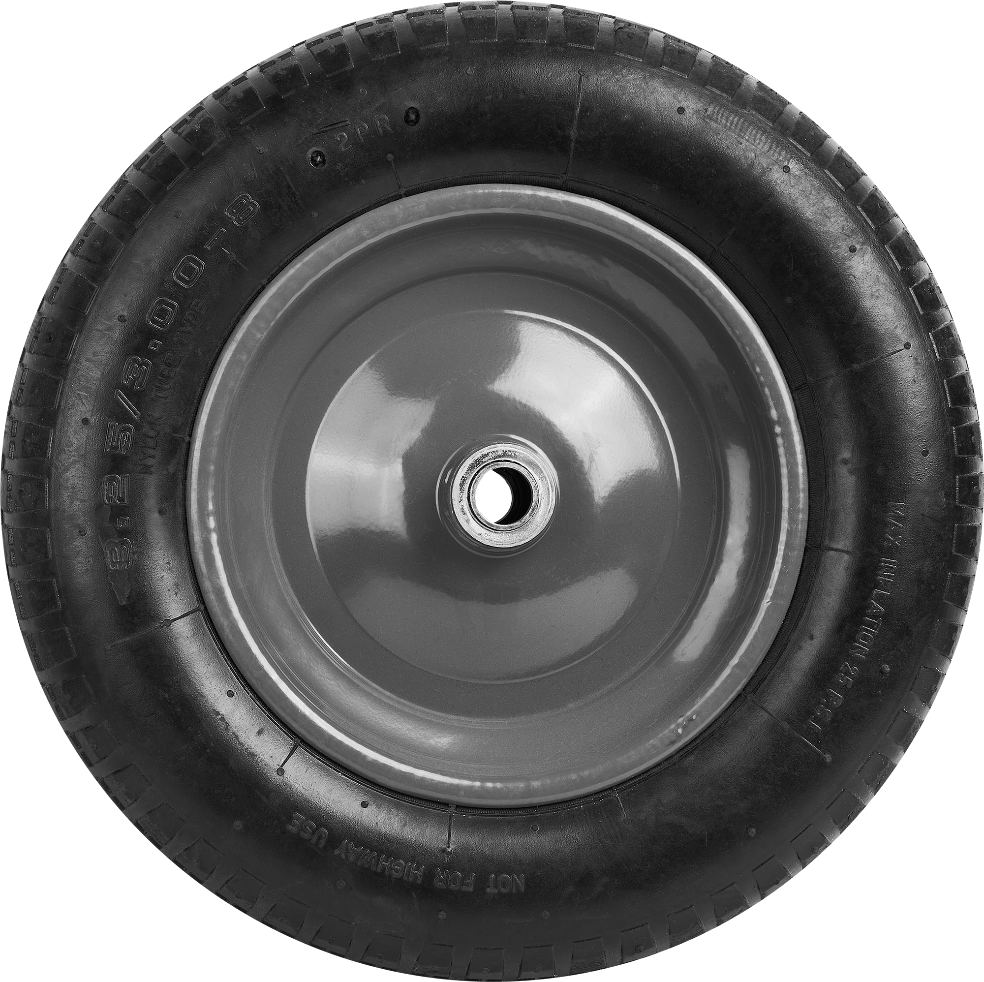 Изображение товара Колесо для тачки резиновое размер 3.00-8 ø втулки 20 мм ø колеса 355мм