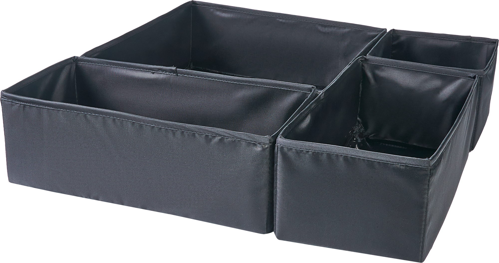 Изображение товара Набор коробок без крышки черного цвета 4 шт 31x31/15x31/15x15 см