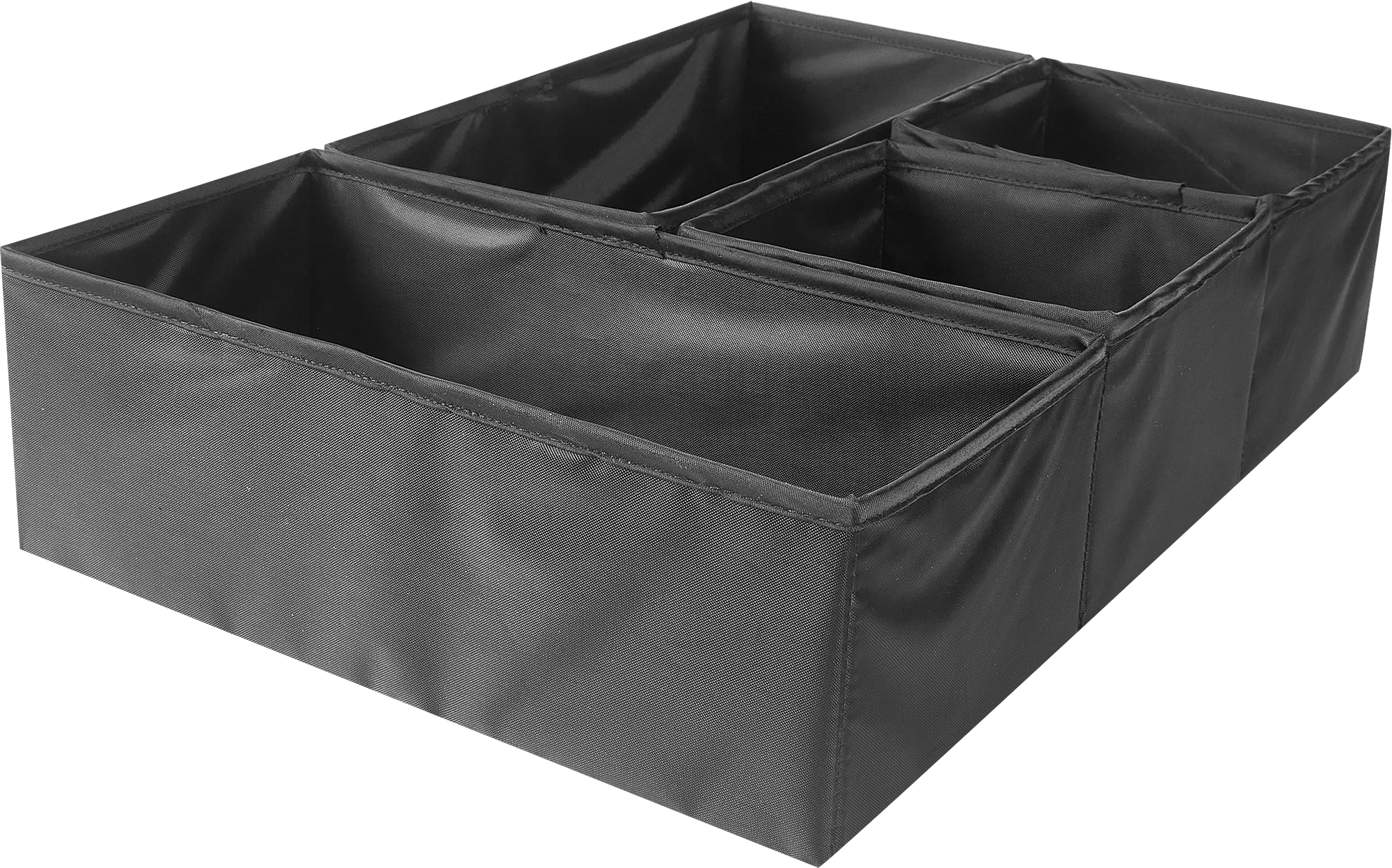 Изображение товара Набор коробок без крышки 15x11x31/15x11x15 см полиэстер цвет черный 4 шт