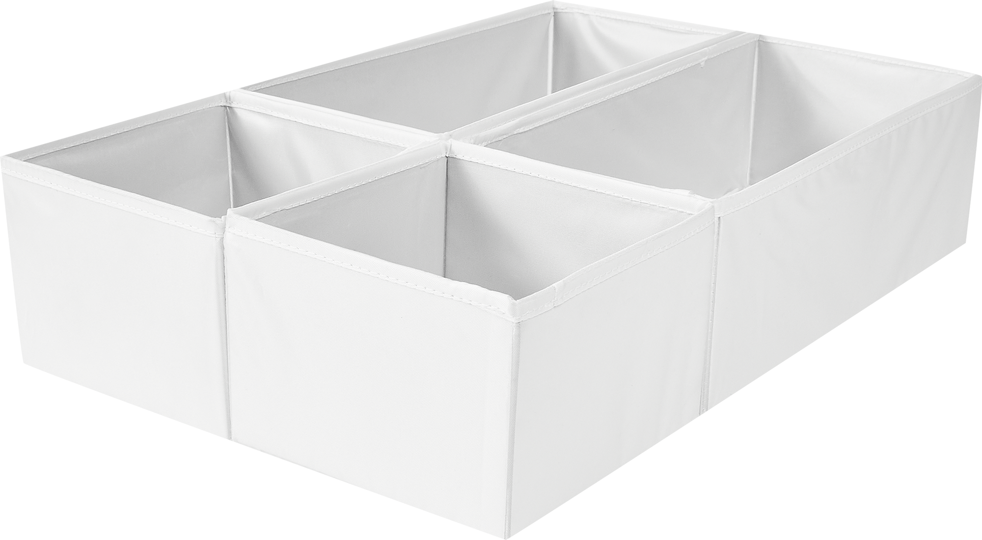 Изображение товара Набор коробок без крышки 15x11x31/15x11x15 см полиэстер цвет белый 4 шт