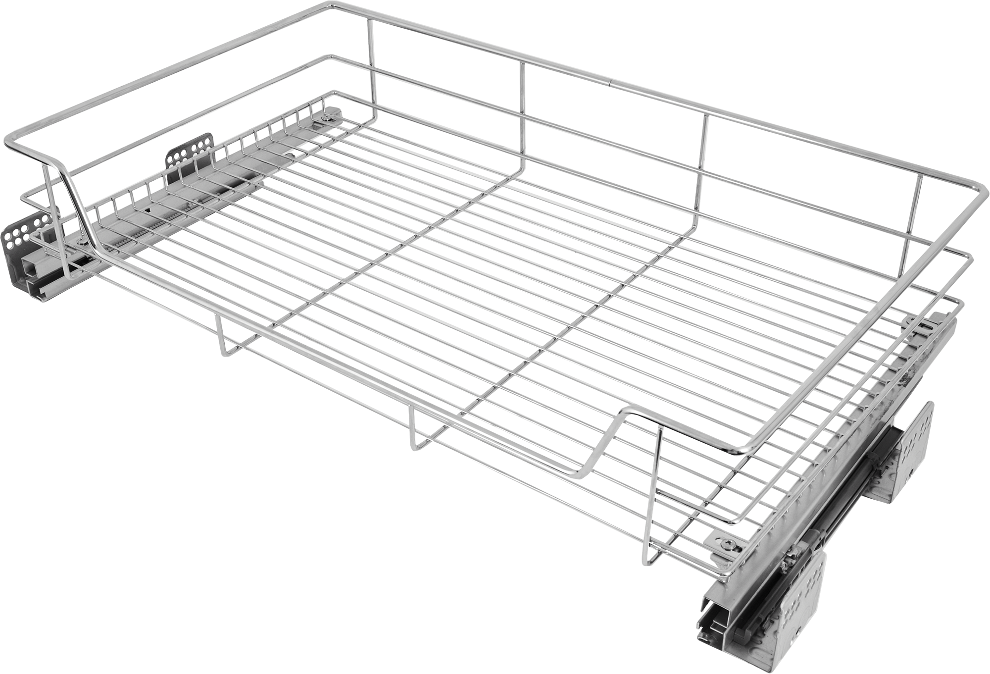 Изображение товара Выдвижная корзина для кухни Jet с механизмом Easy motion, хром, 76x41x13 см