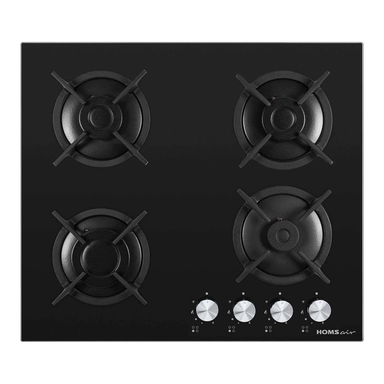 Изображение товара Газовая варочная панель Homsair HGG641BK 59 см 4 конфорки черный