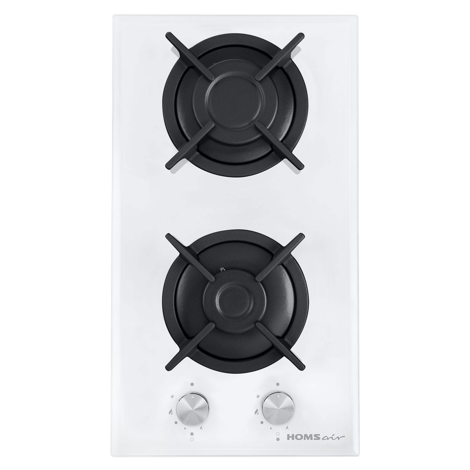 Изображение товара Газовая варочная панель Homsair HGG321WH 2 конфорки белая 30 см