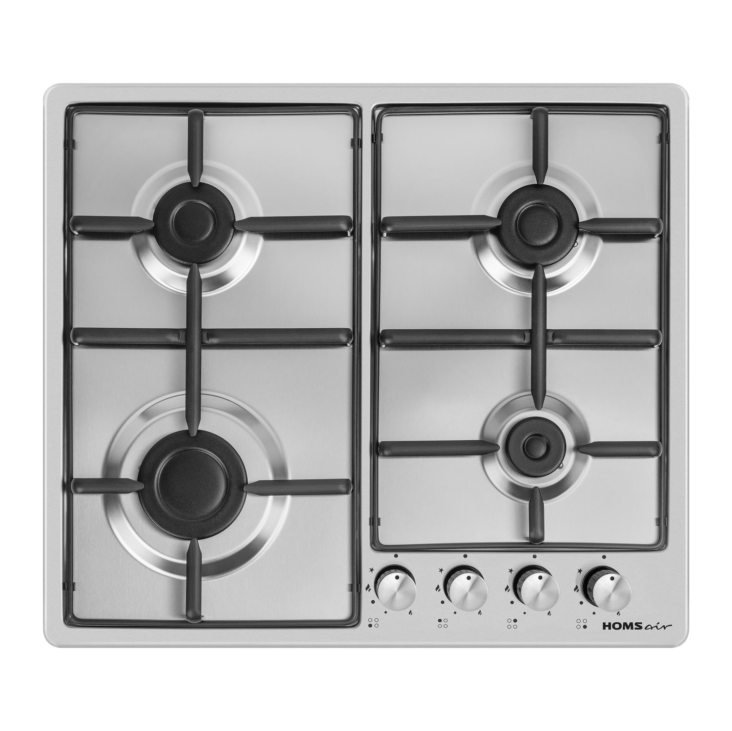 Изображение товара Газовая варочная панель Homsair HGS643S 59 см 4 конфорки цвет серебряный