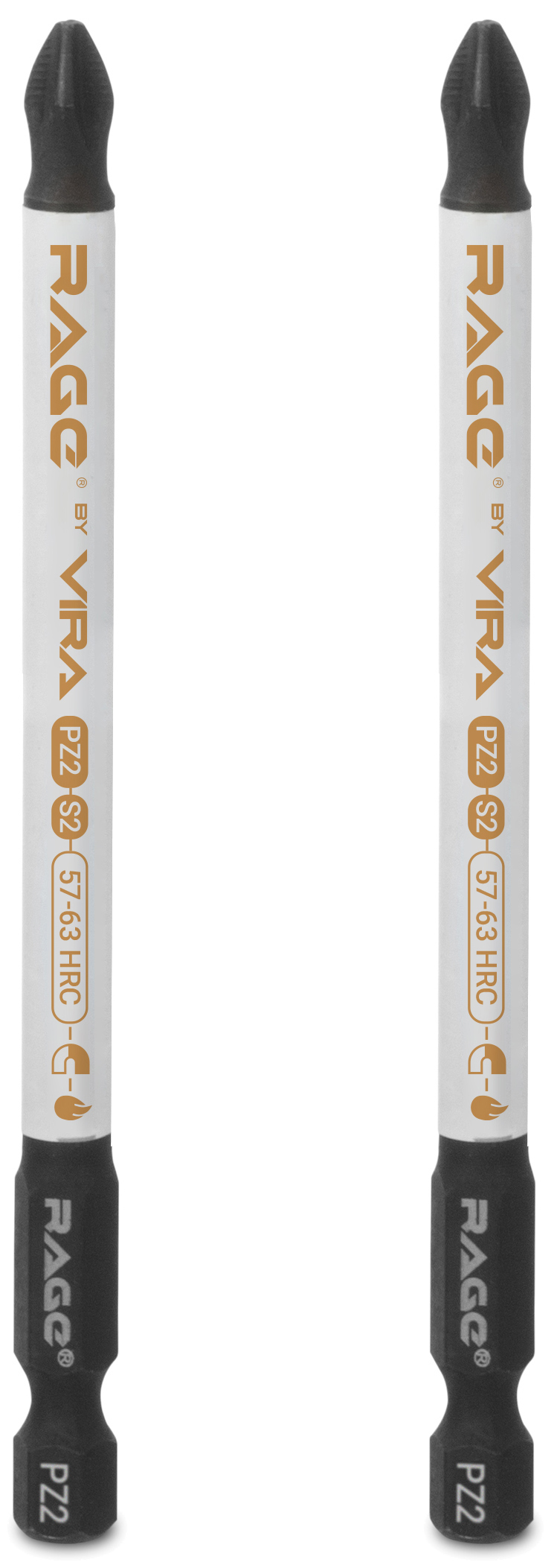 Изображение товара Бита магнитная Rage PZ2x100 мм набор 2 шт. для монтажа и крепежа