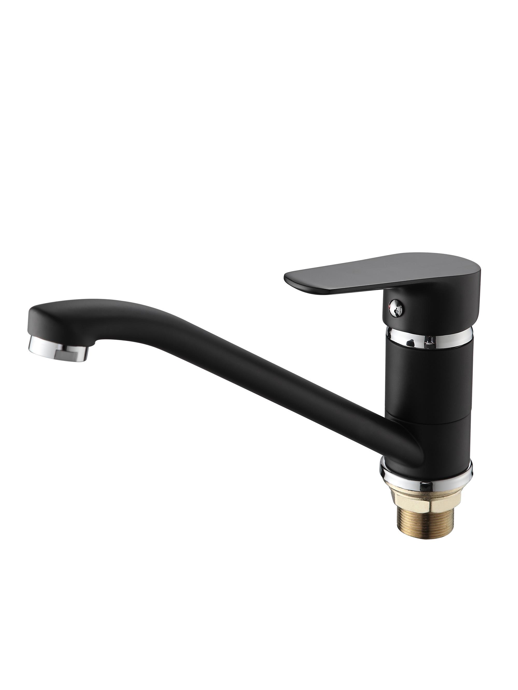 Изображение товара Однорычажный смеситель Ammore излив 13.1 см цинковый сплав цвет черный