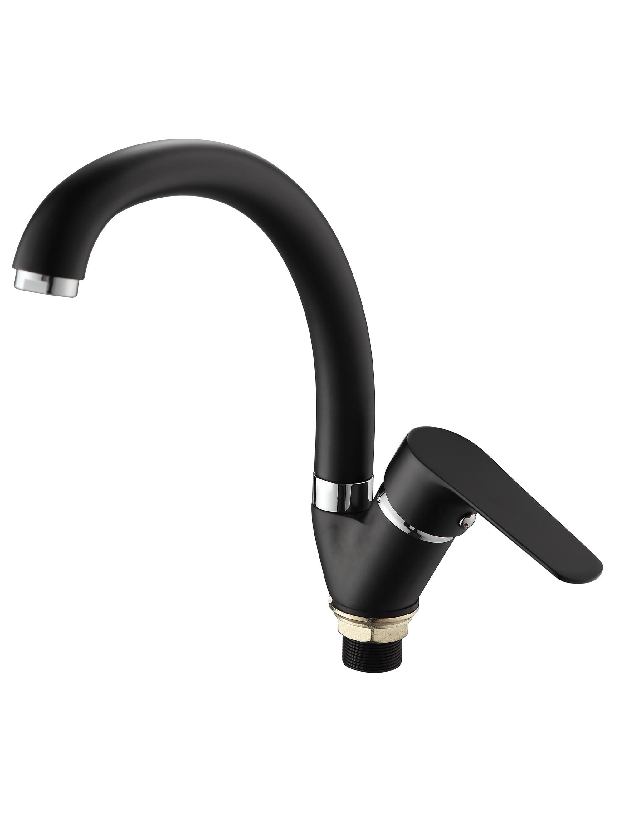 Изображение товара Однорычажный смеситель Ammore излив 20.2 см цинковый сплав цвет черный