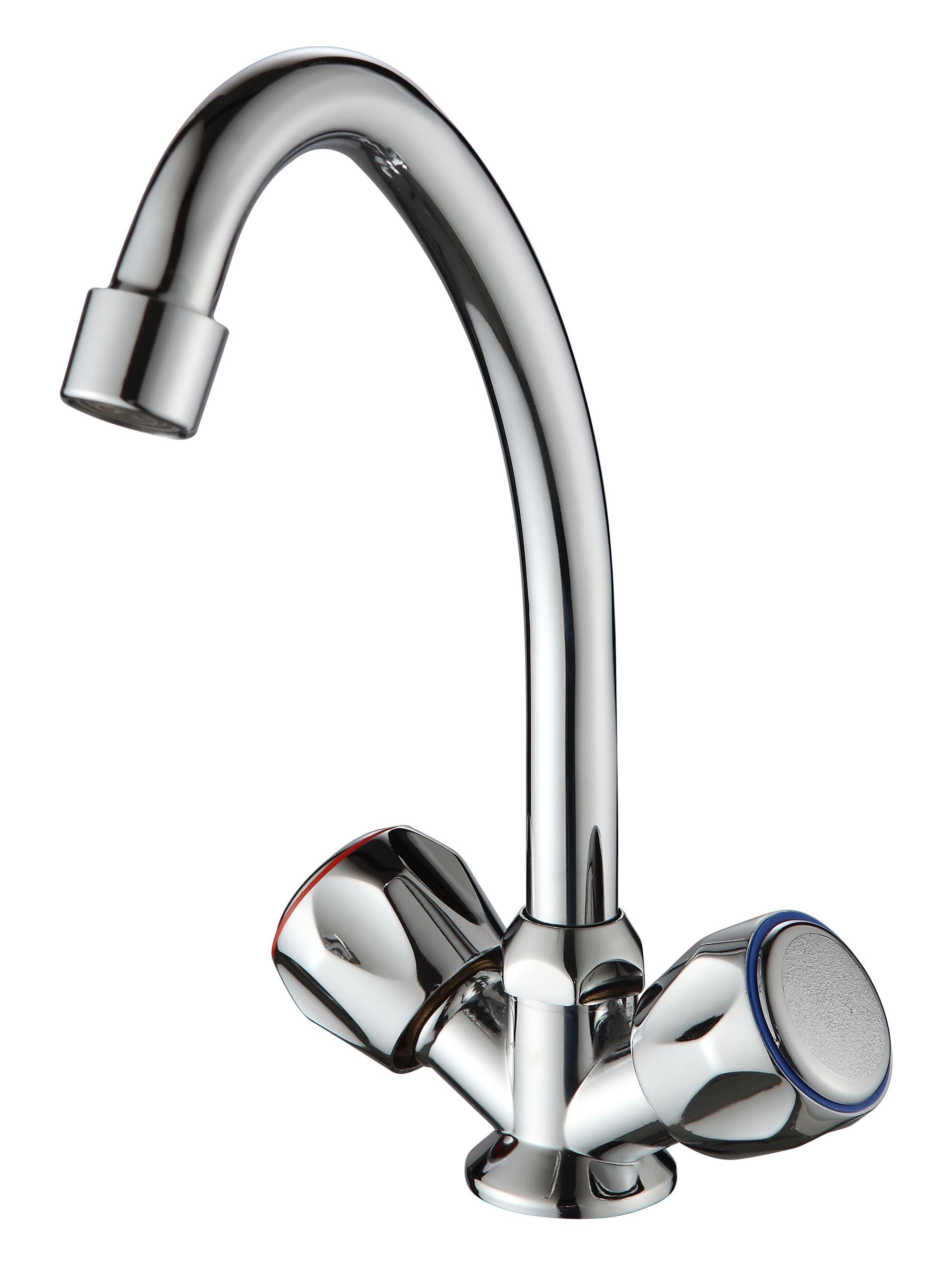 Изображение товара Двухвентильный смеситель Ammore излив 18 см цинковый сплав цвет хром A5085