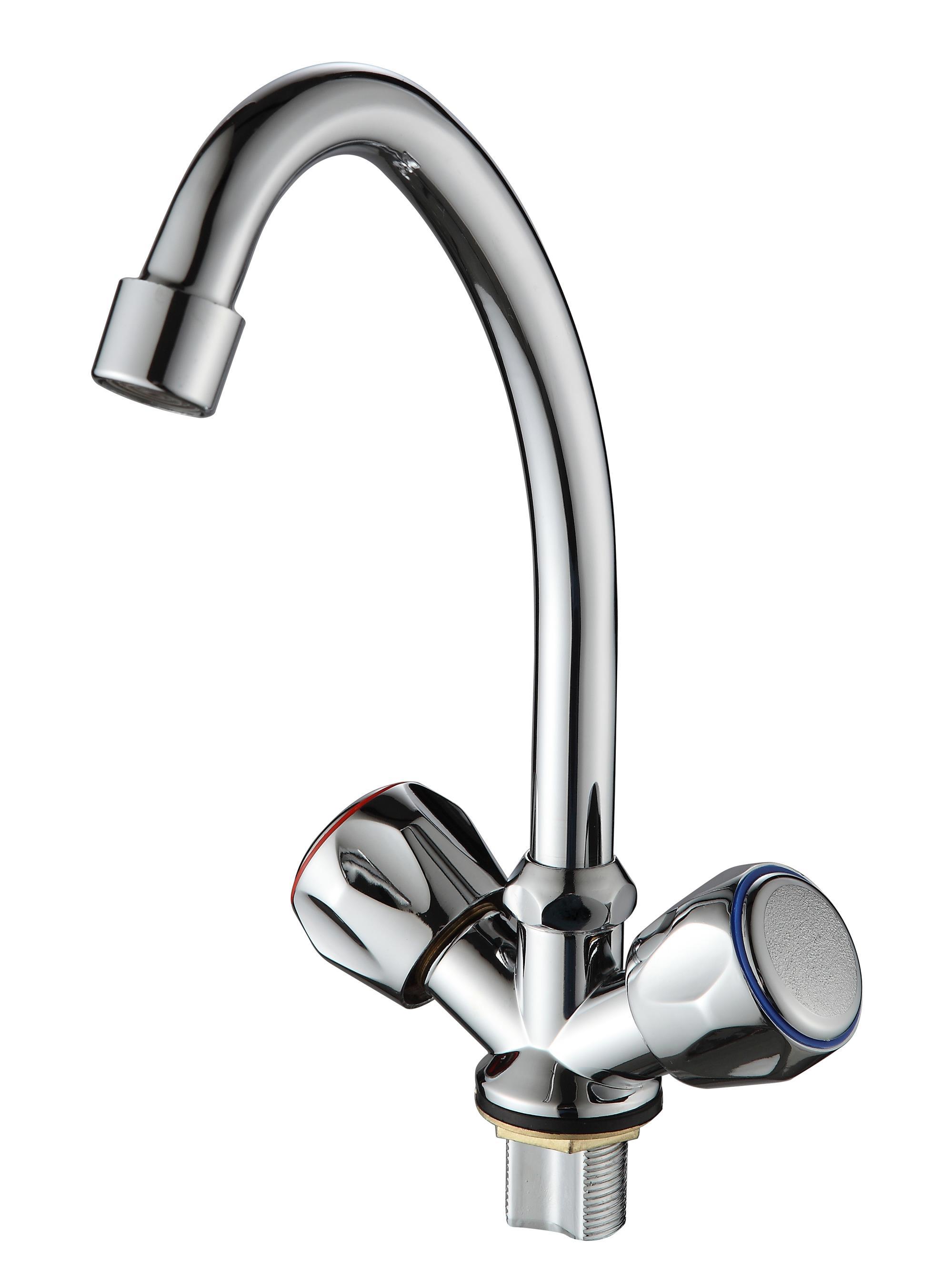 Изображение товара Двухвентильный смеситель Ammore излив 18 см цинковый сплав цвет хром A5185-1