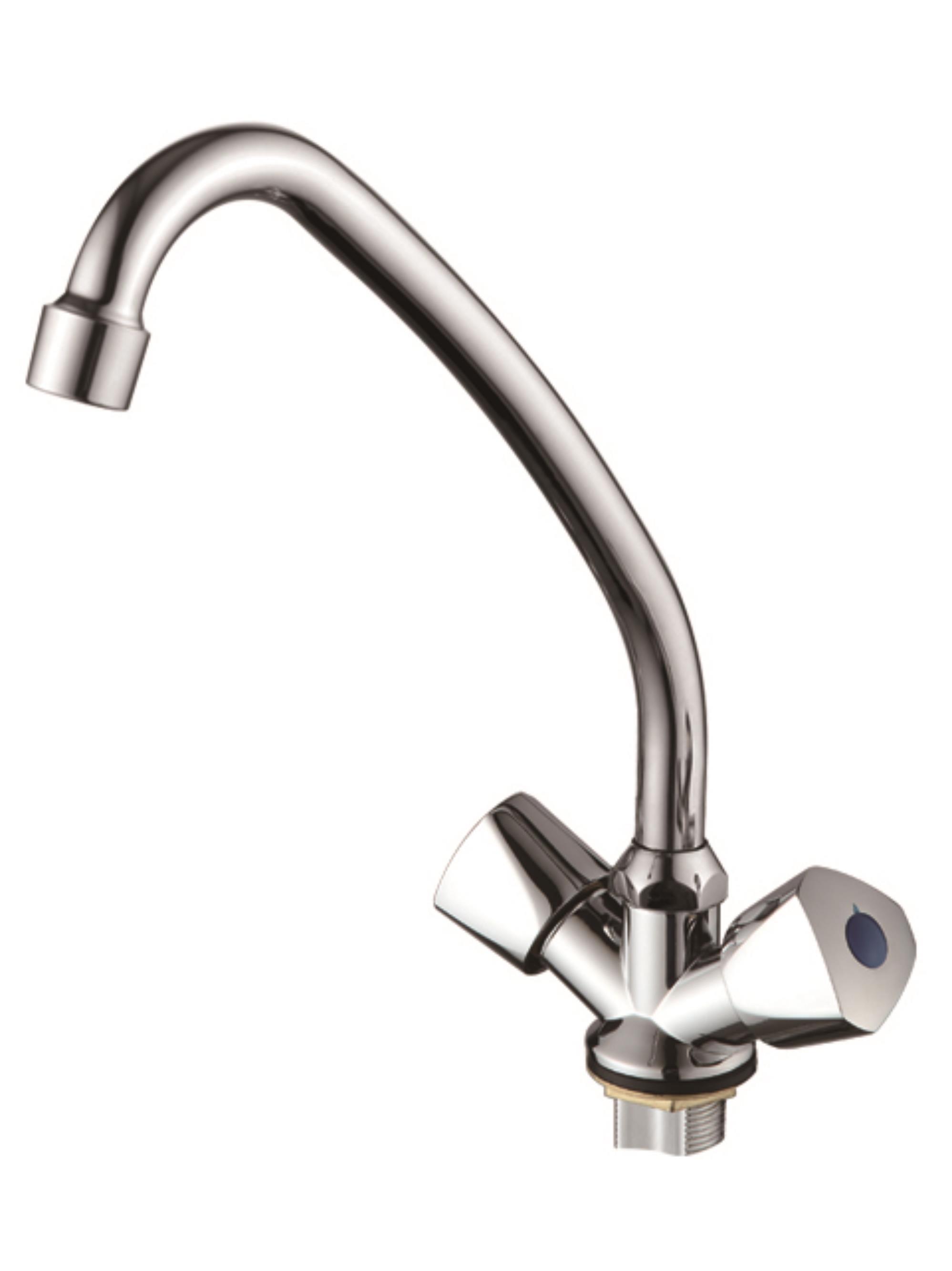 Изображение товара Смеситель Ammore A5184-H двойной вентиль с изливом 21 см хром