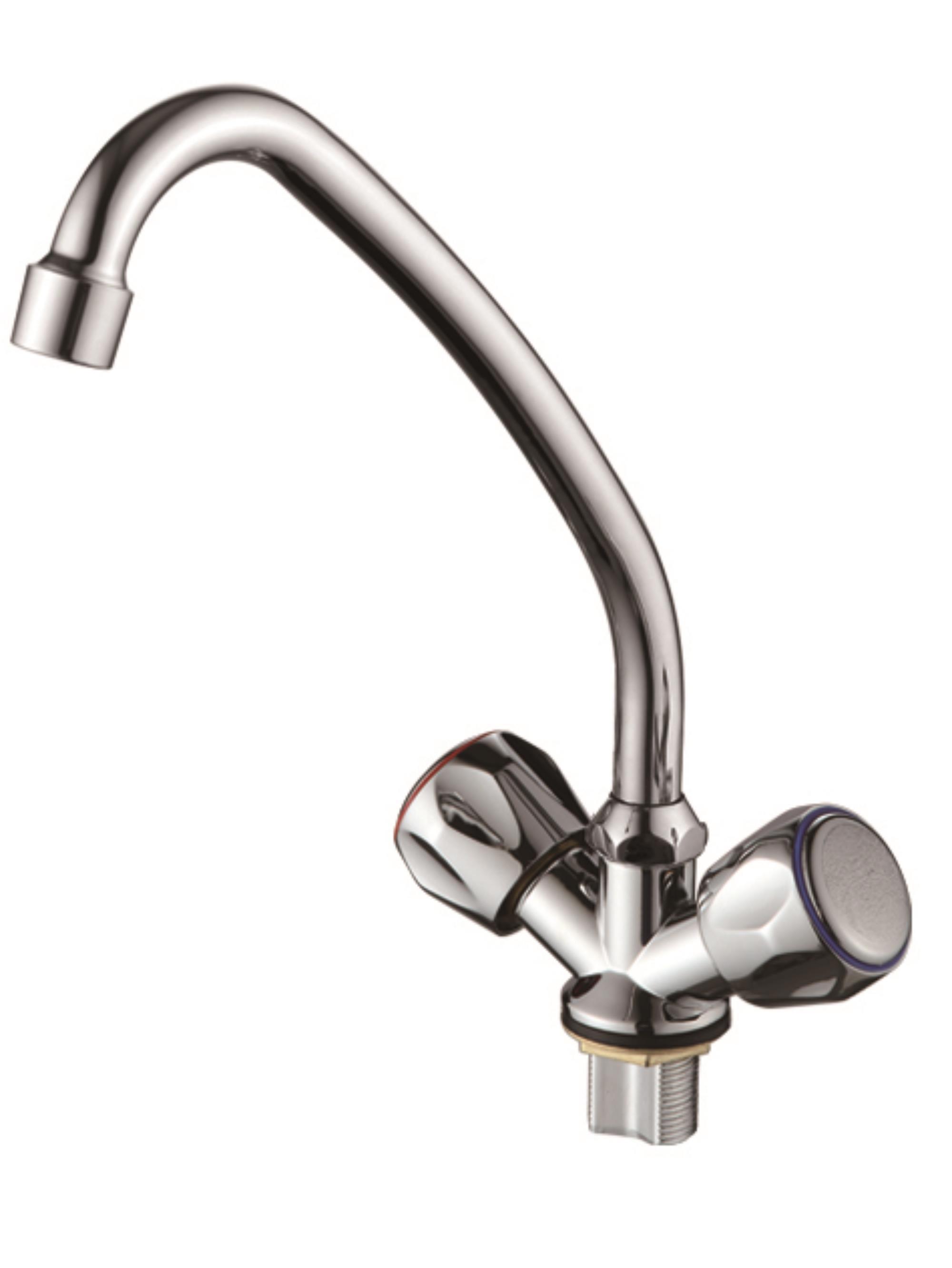 Изображение товара Двухвентильный смеситель Ammore излив 21 см цинковый сплав цвет хром A5185-H