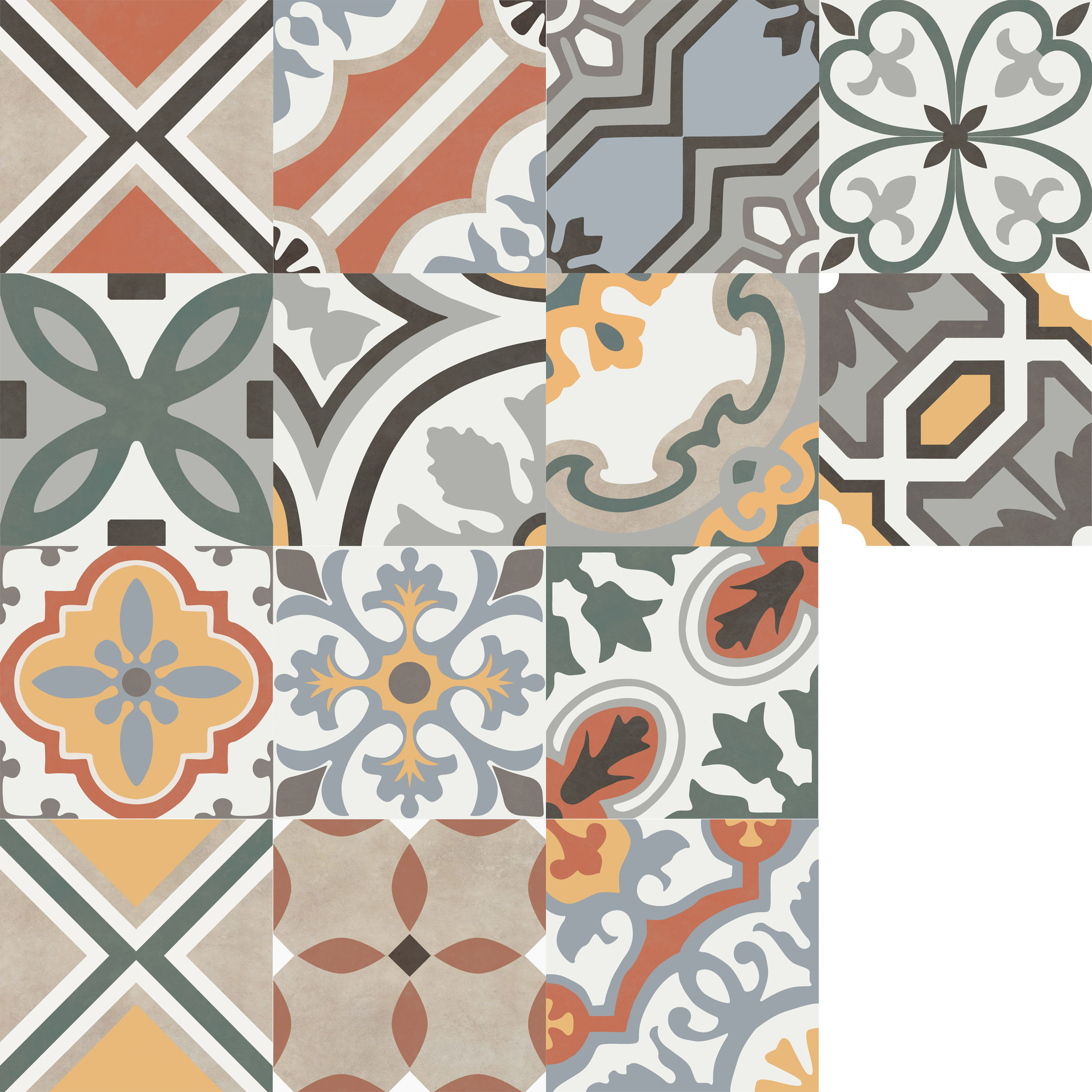 Изображение товара Керамическая плитка Creto 20x20 см разноцветная настенная коллекция Poly