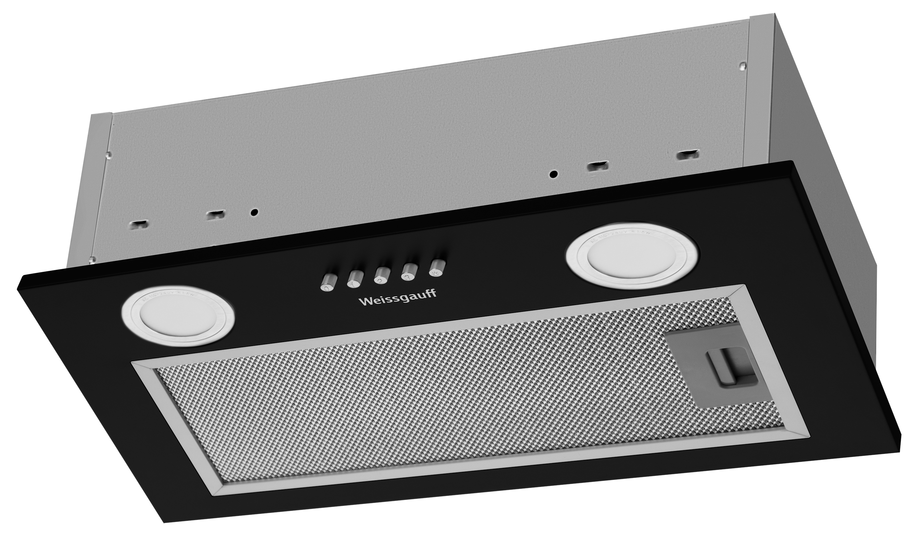 Изображение товара Встраиваемая вытяжка Weissgauff Box 456 45 см черный стильный дизайн