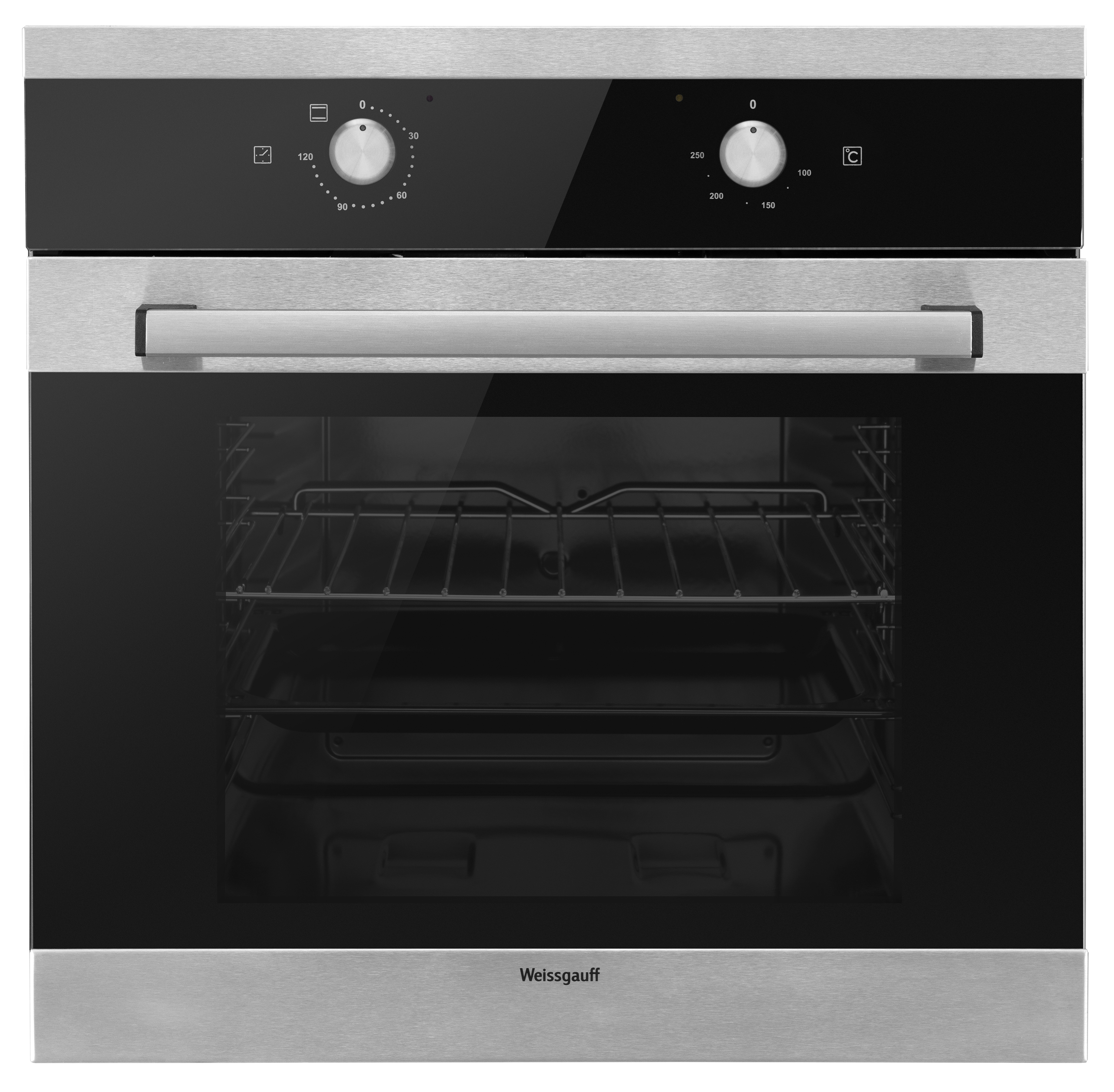 Изображение товара Электрический встраиваемый духовой шкаф Weissgauff Eov 170 sx 60x60x60 см цвет нержавеющая сталь