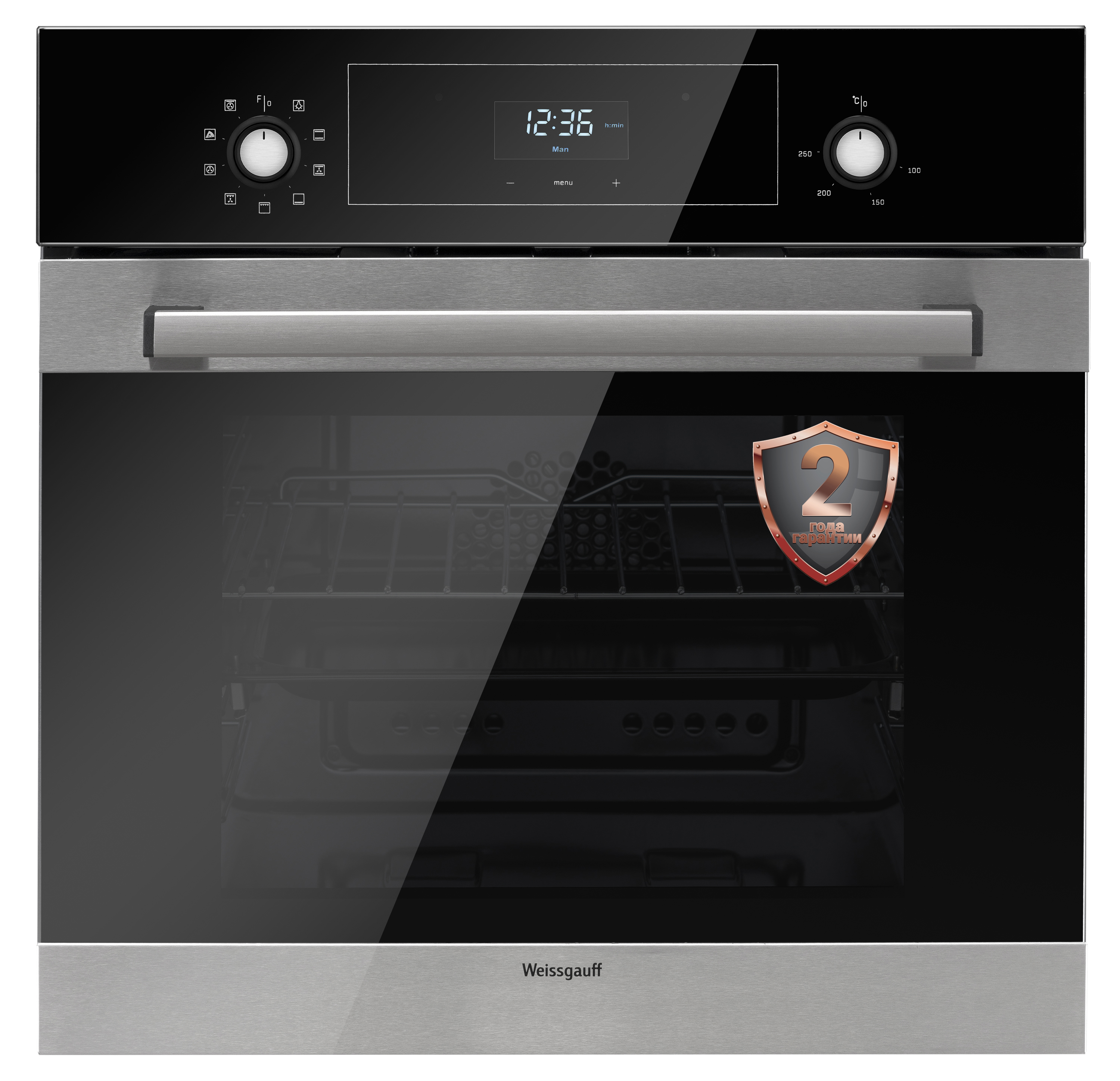 Изображение товара Электрический встраиваемый духовой шкаф Weissgauff Eov 300 sx 60x60x60 см цвет нержавеющая сталь