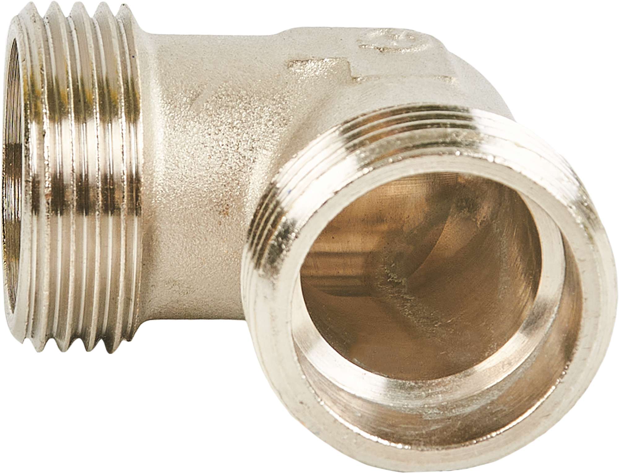 Изображение товара Угольник 90° латунь 1x1 дюйм никелированный STOUT SFT-0010-000001