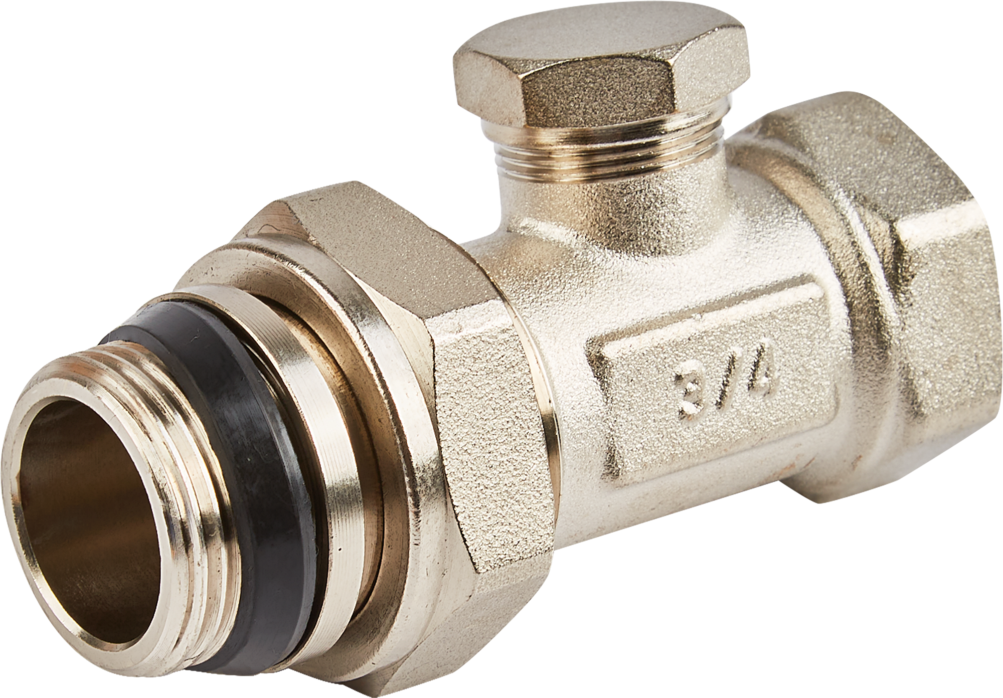 Запорный клапан для радиатора прямой Heizen 3/4" латунь