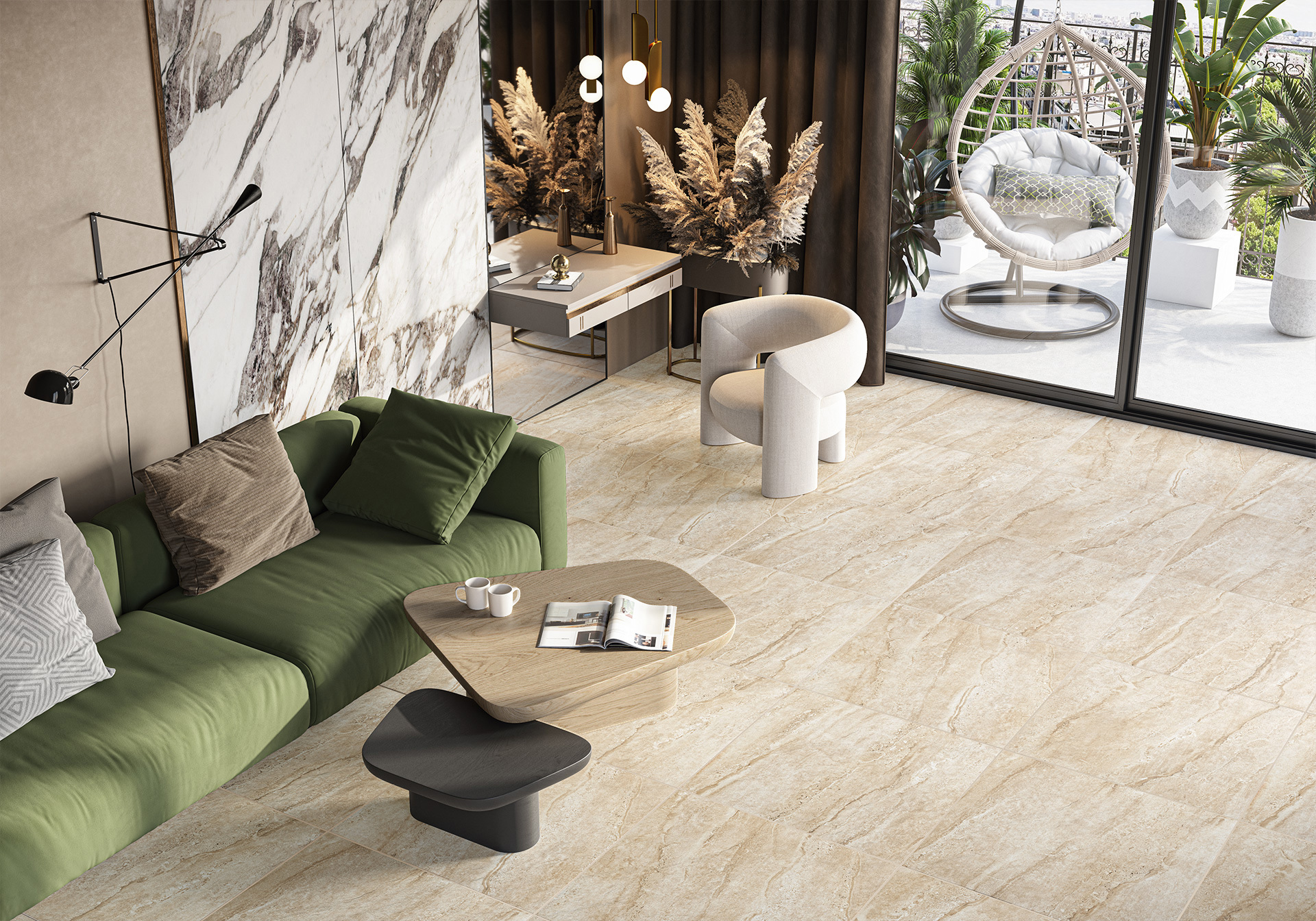 Изображение товара Керамогранит Alma Ceramica GFU04DRL40R 60x60см бежевый мраморный