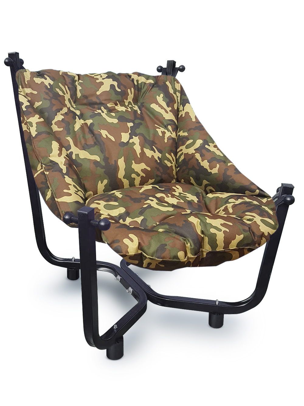 Изображение товара Кресло садовое Отдых KNZкамуфляж ЛЕС с подушкой, сталь, полиэстер, Россия